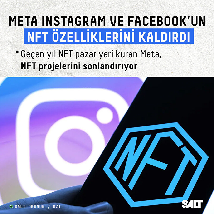 Meta NFT'den vazgeçiyor