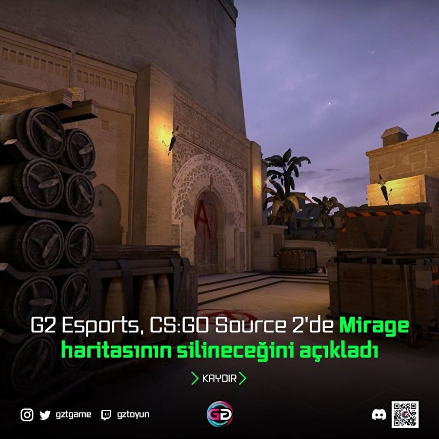 G2 Esports, CS:GO Source 2'de Mirage haritasının silineceğini açıkladı