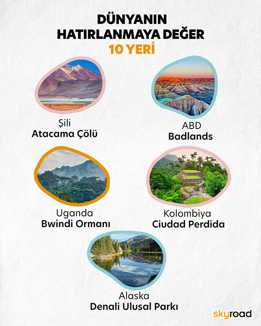 Dünyanın hatırlanmaya değer 10 yeri 📍