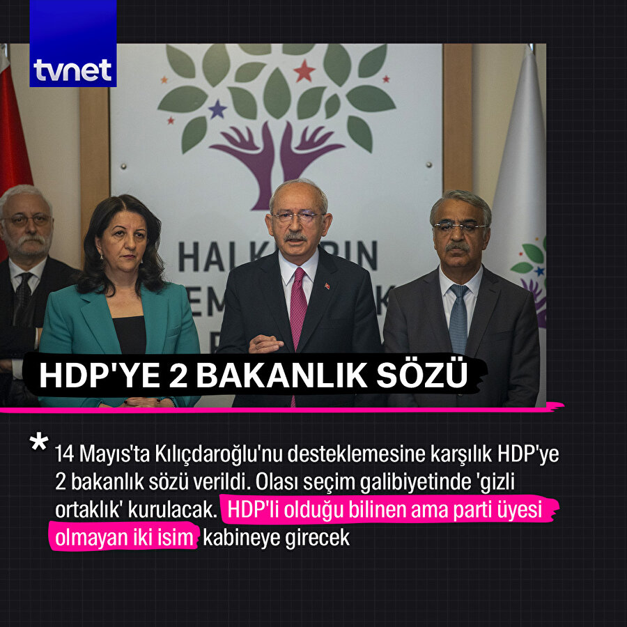 HDP'ye 2 bakanlık sözü 