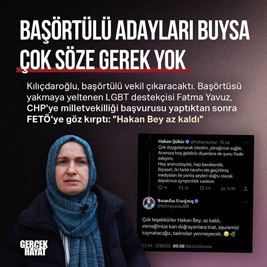 CHP'nin başörtülü adayı FETÖ'ye göz kırptı