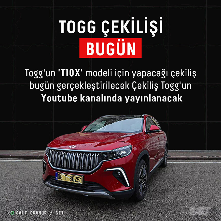 Togg çekilişi bugün gerçekleştirilecek