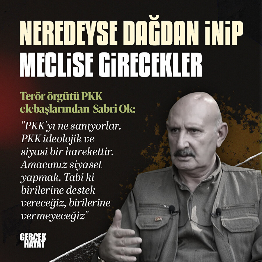 PKK elebaşlarından Sabri Ok'tan seçim açıklaması
