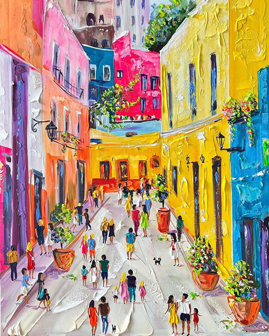 Tatil anılarını canlandıran tablolar 😌 