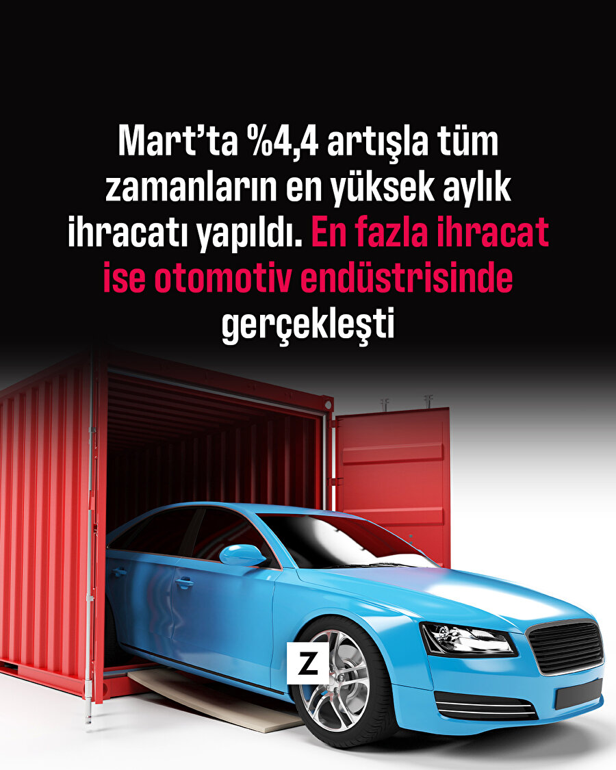 Mart ayında en fazla ihracat otomotiv endüstrisinde gerçekleşti