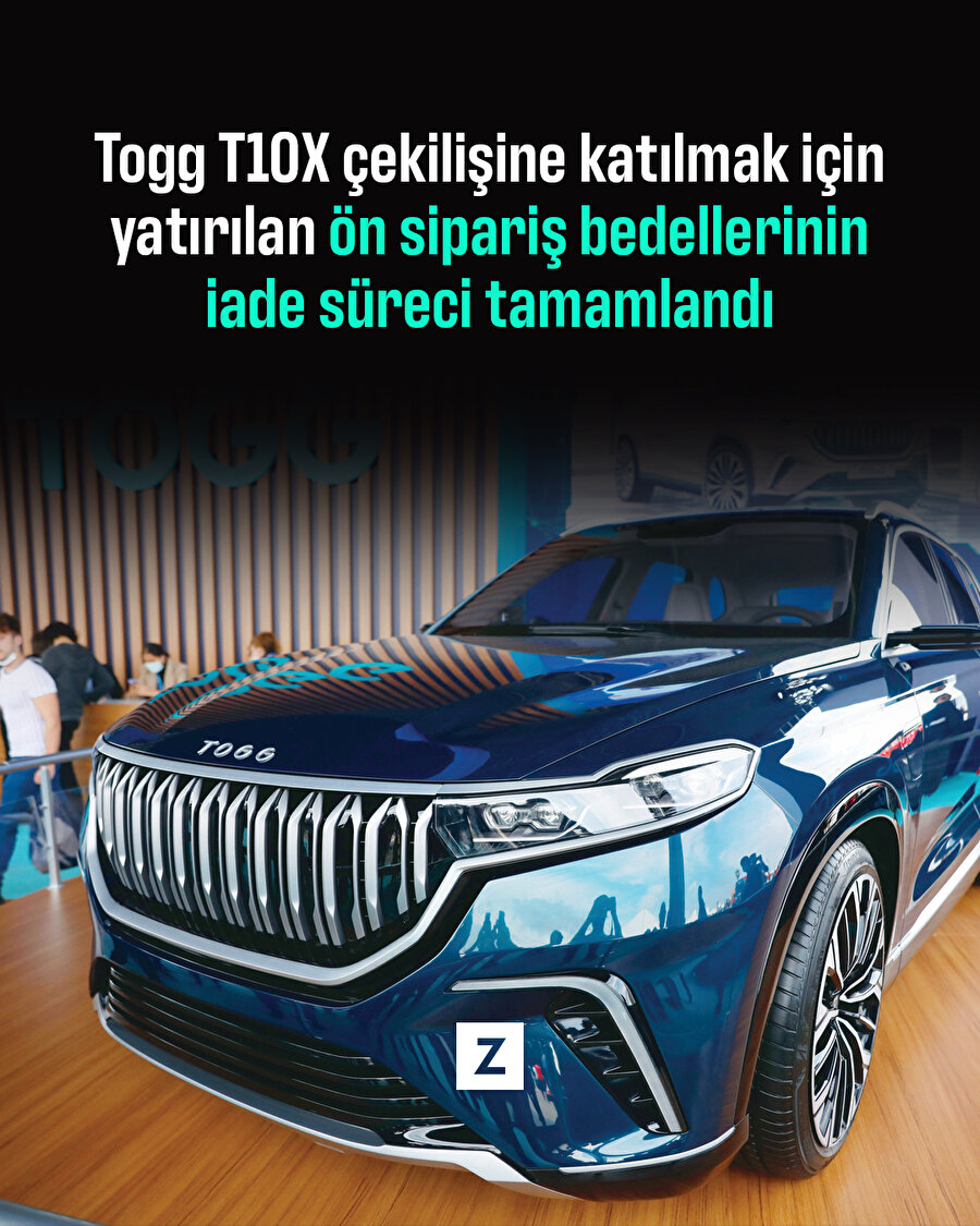 Togg T10X çekilişi için yatırılan ön sipariş bedellerinin iade süreci tamamlandı