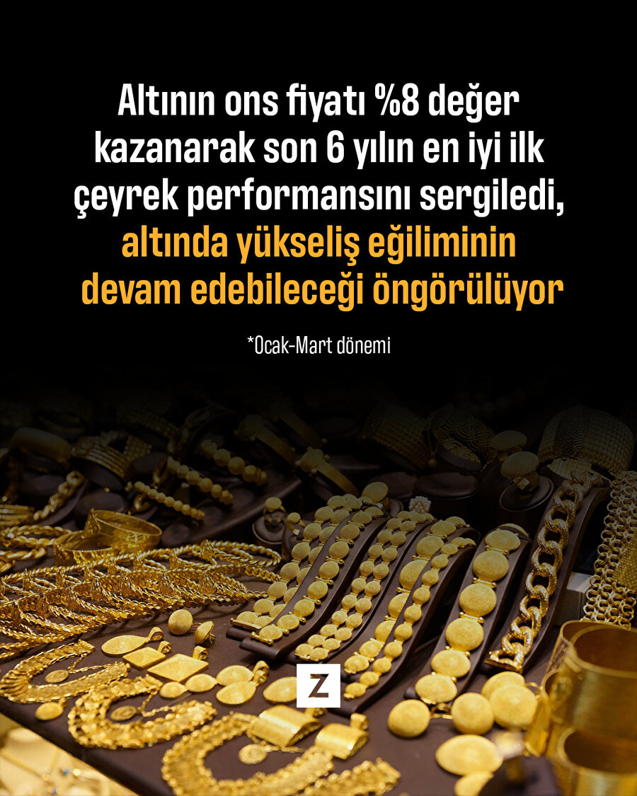 Altından son 6 yılın en iyi ilk çeyrek performansı