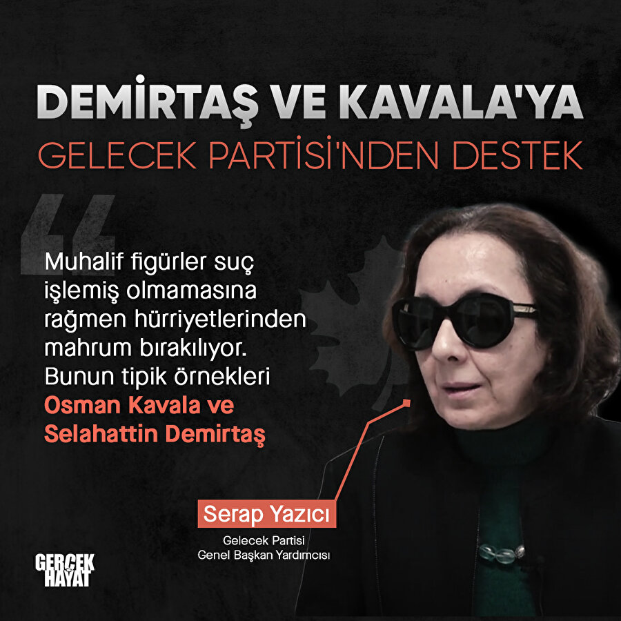Gelecek Partisi, Demirtaş ve Kavala'ya sahip çıktı