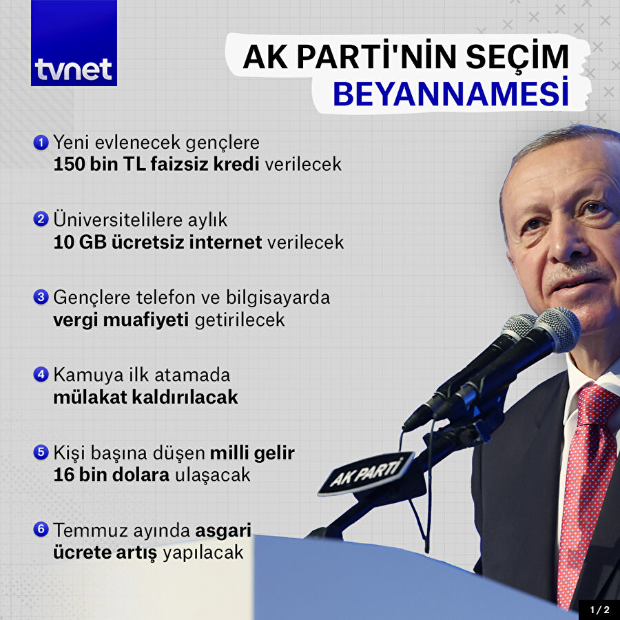  AK Parti’nin seçim beyannamesinde neler var?