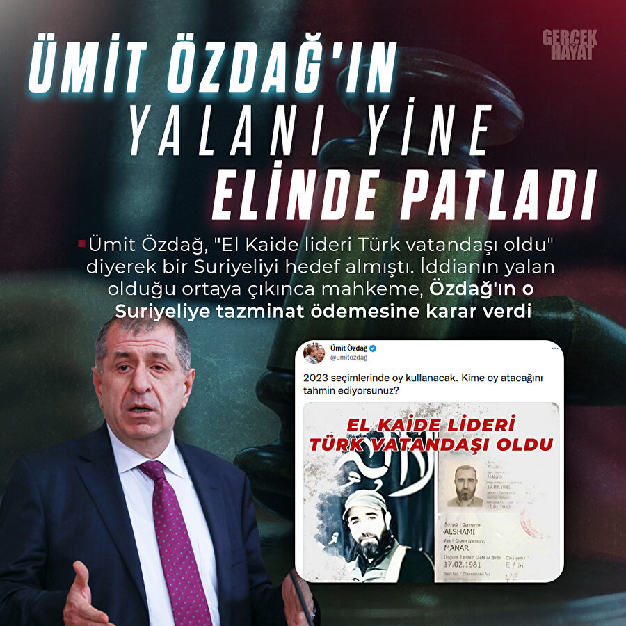 Ümit Özdağ'ın yalanı ortaya çıktı