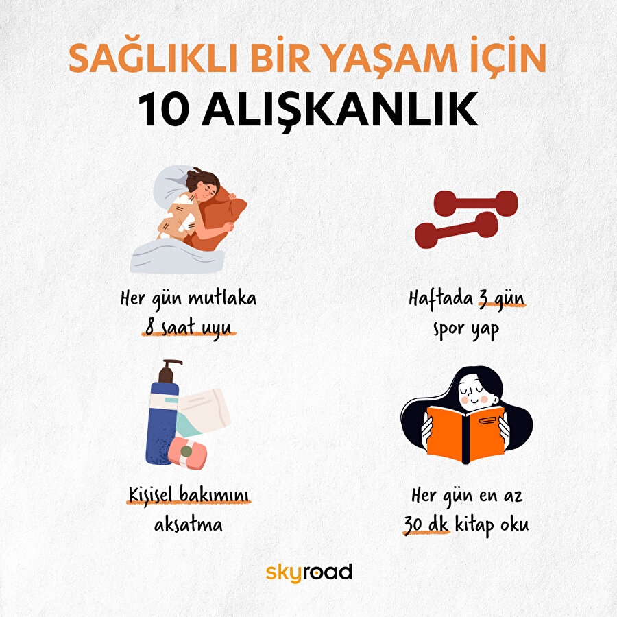 Sağlıklı bir yaşam için 10 alışkanlık 🧘‍♀️