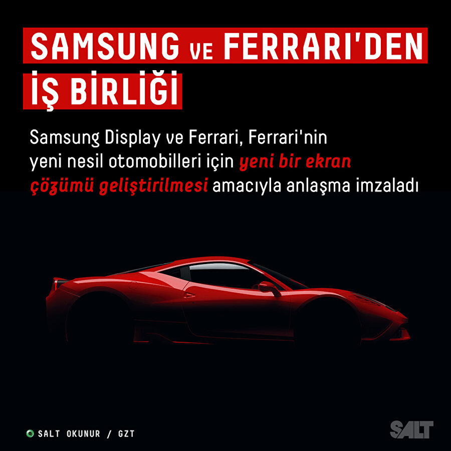 Ferrari ile Samsung iş birliği yapacak