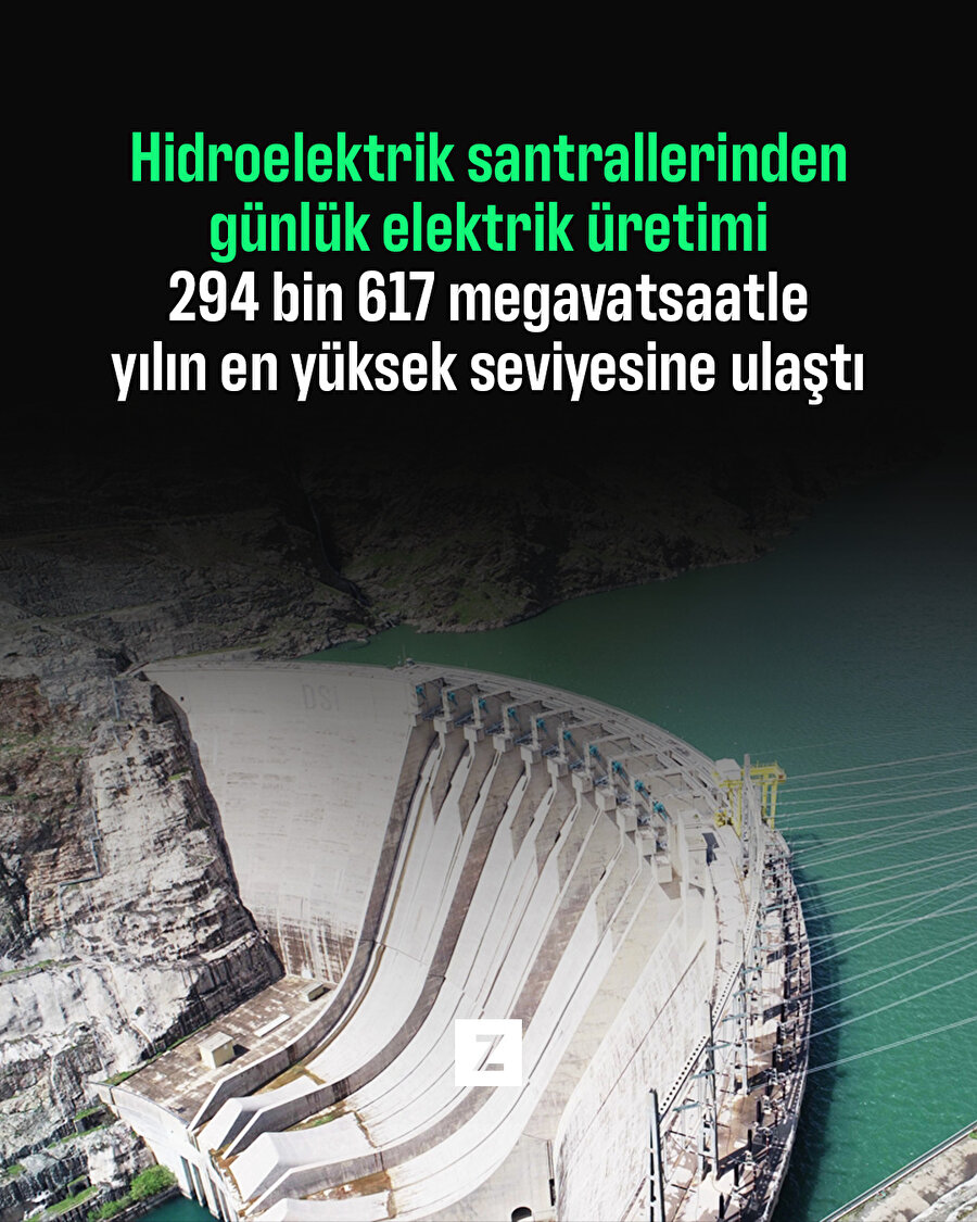 Hidroelektrik santrallerinde yılın üretim rekoru kırıldı