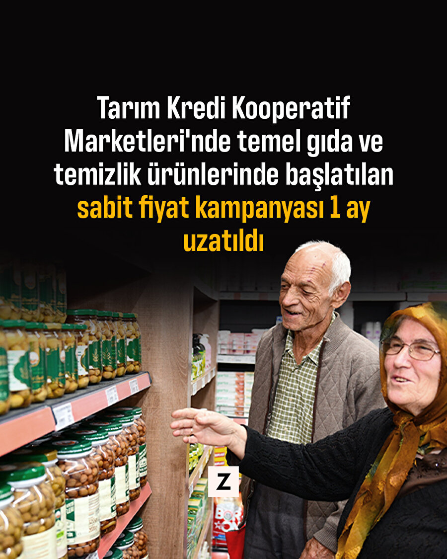 Tarım Kredi Kooperatif marketlerinde sabit fiyat kampanyası 1 ay uzatıldı