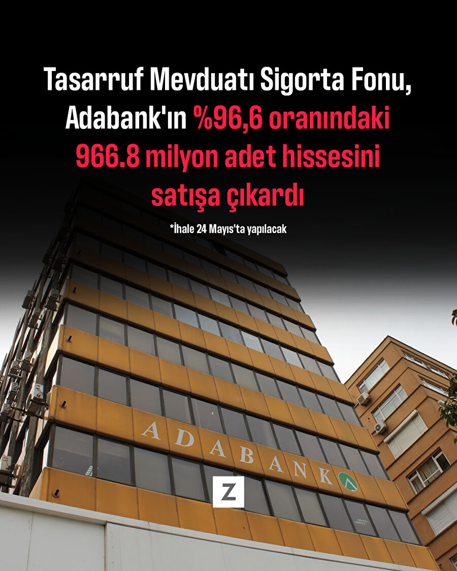 TMSF, Adabank'ı satışa çıkardı