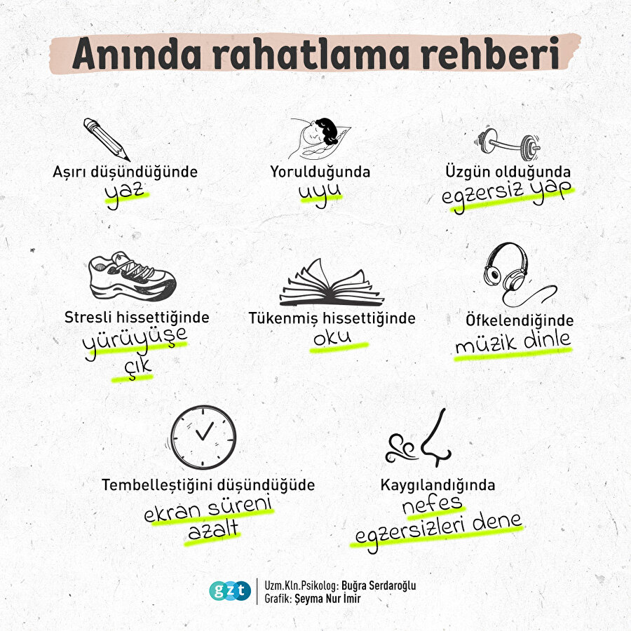 Anında rahatlama rehberi