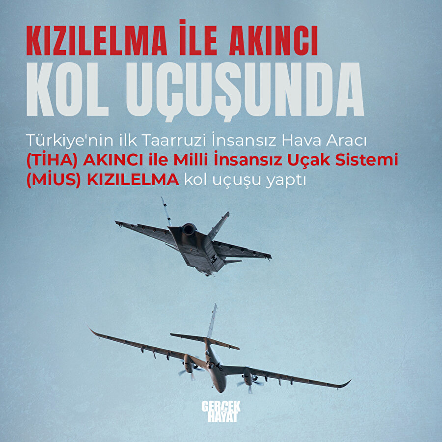 Kızılelma ile Akıncı kol uçuşunda