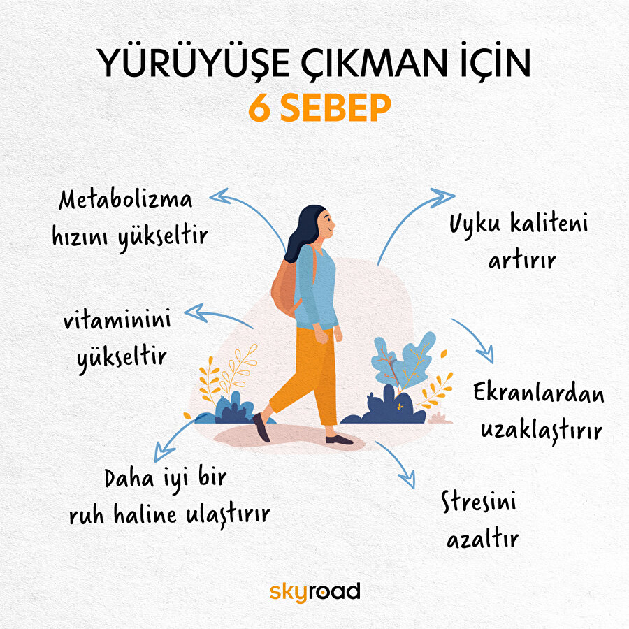 Yürüyüşe çıkman için 6 sebep 🚶🏻‍♀️