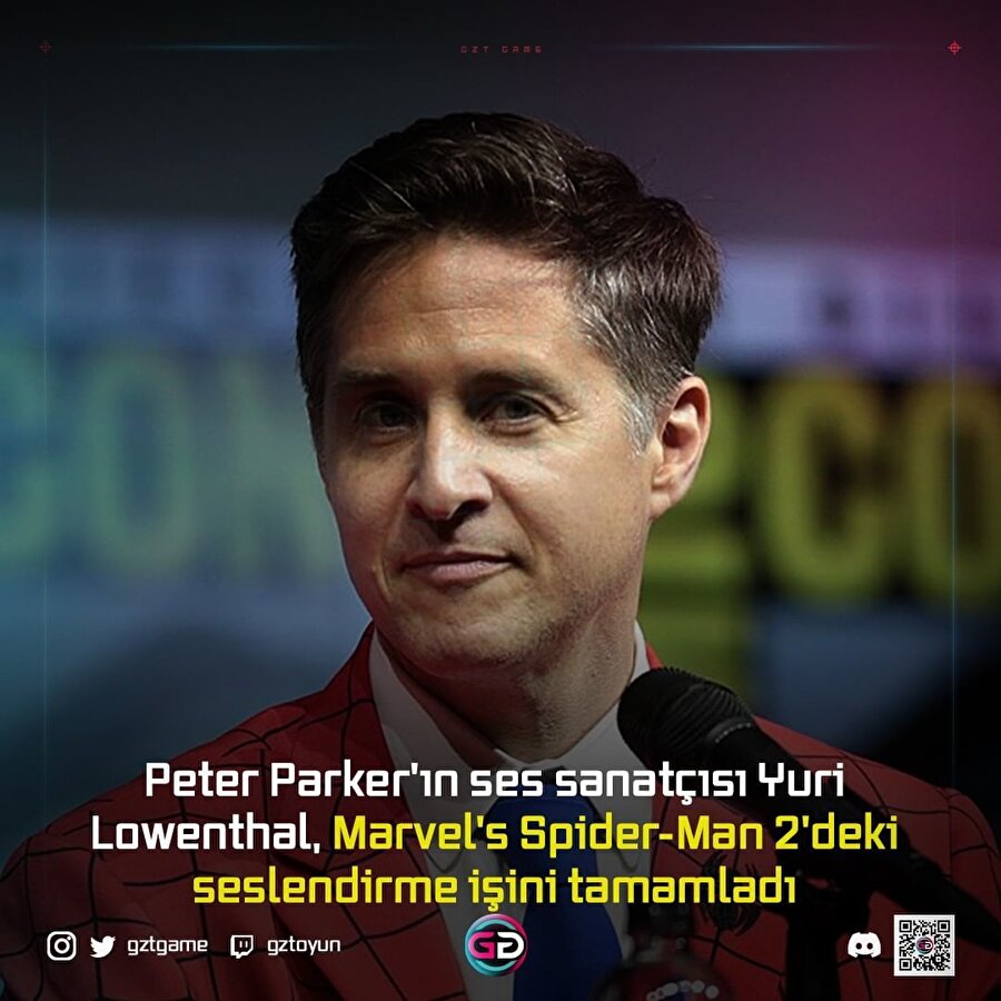 Peter Parker'ın ses sanatçısı Yuri Lowenthal, Marvel's Spider-Man 2'deki seslendirme işini tamamladı