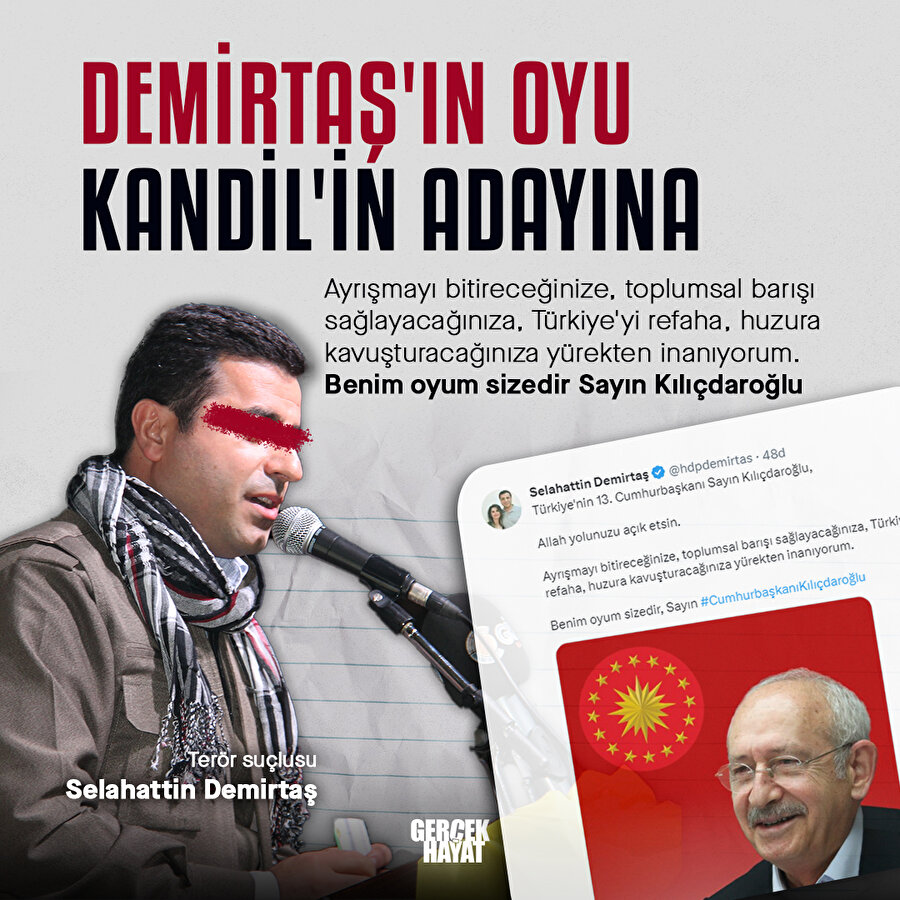 Selahattin Demirtaş, oyunu Kılıçdaroğlu'na verecek