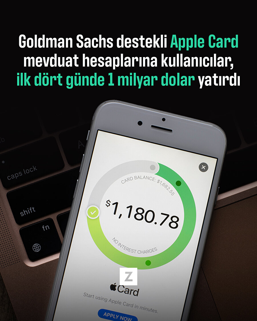Apple mevduat hesaplarına ilk 4 günde 1 milyar dolar girdi