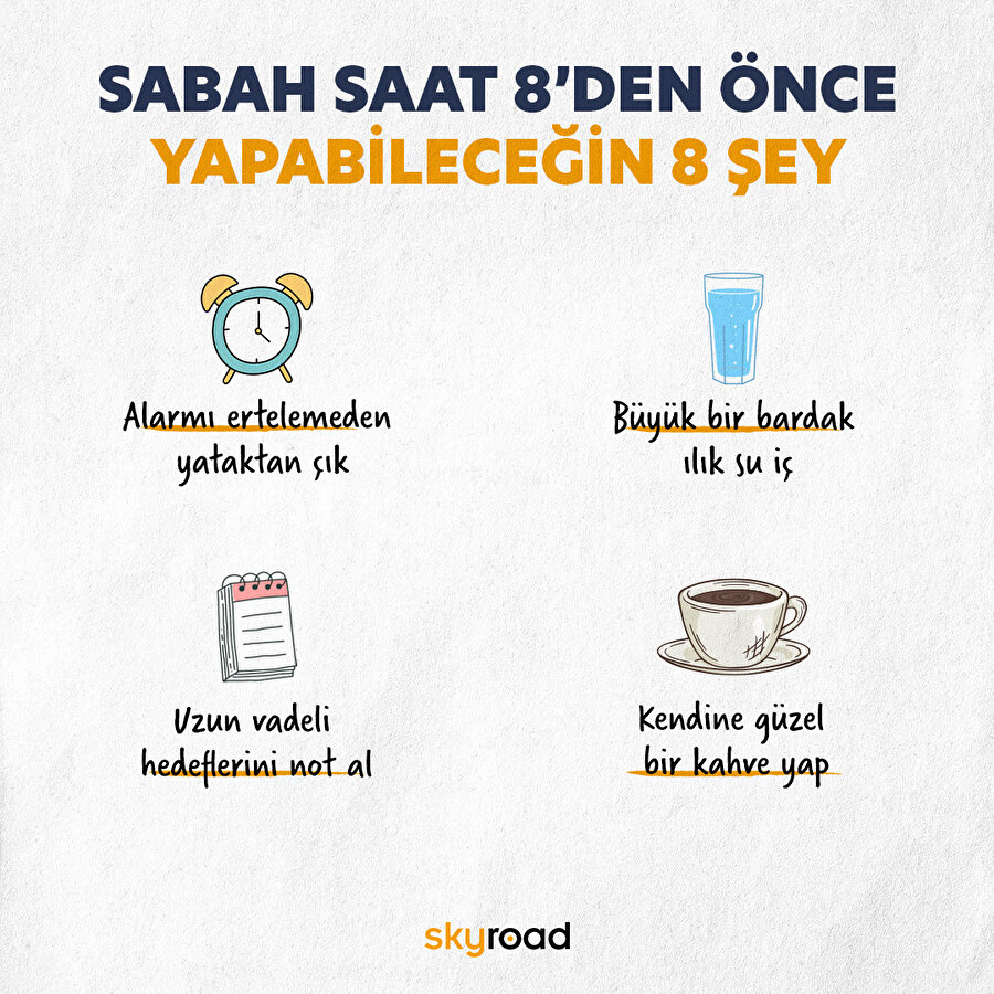 Sabah saat 8’den önce yapabileceğin 8 şey 