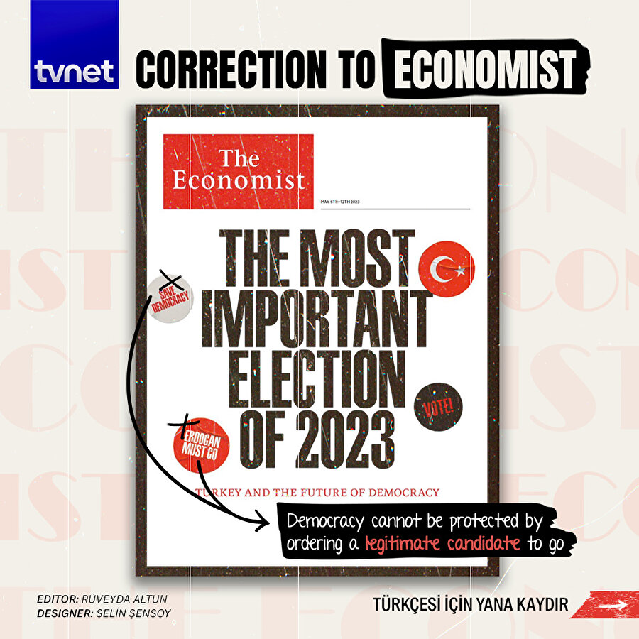 Economist’in 14 Mayıs kapağına düzeltme