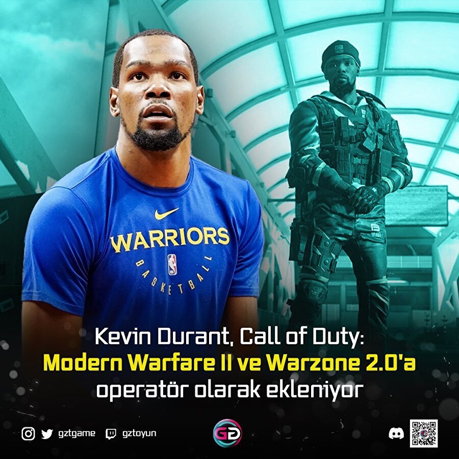 Kevin Durant, Call of Duty: Modern Warfare II ve Warzone 2.0'a operatör olarak ekleniyor