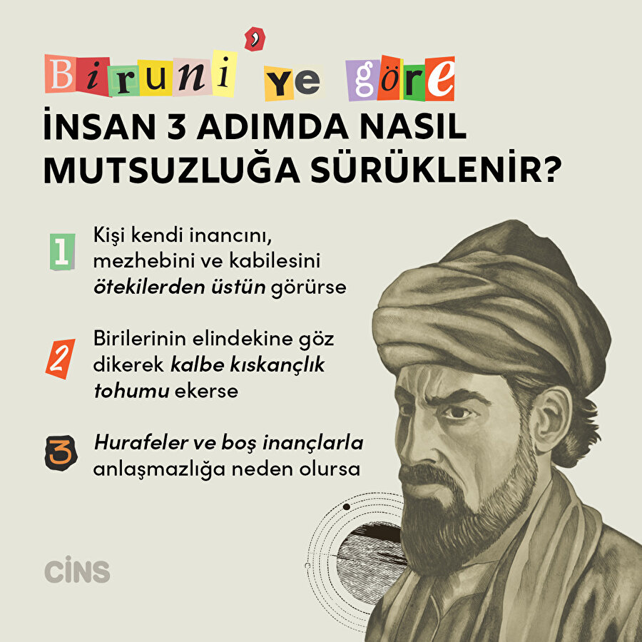Biruni'ye göre insanı mutsuz eden 3 şey