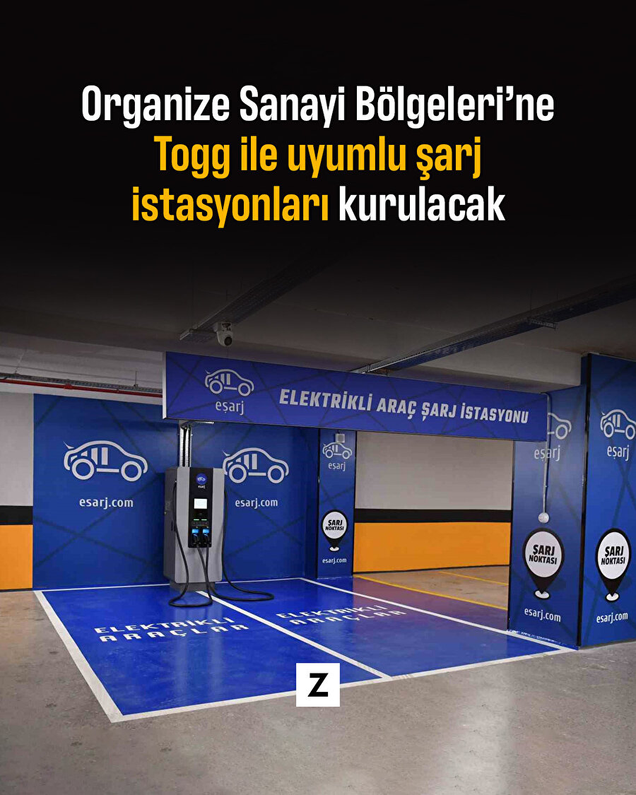 OSB'lere Togg ile uyumlu şarj istasyonları kurulacak
