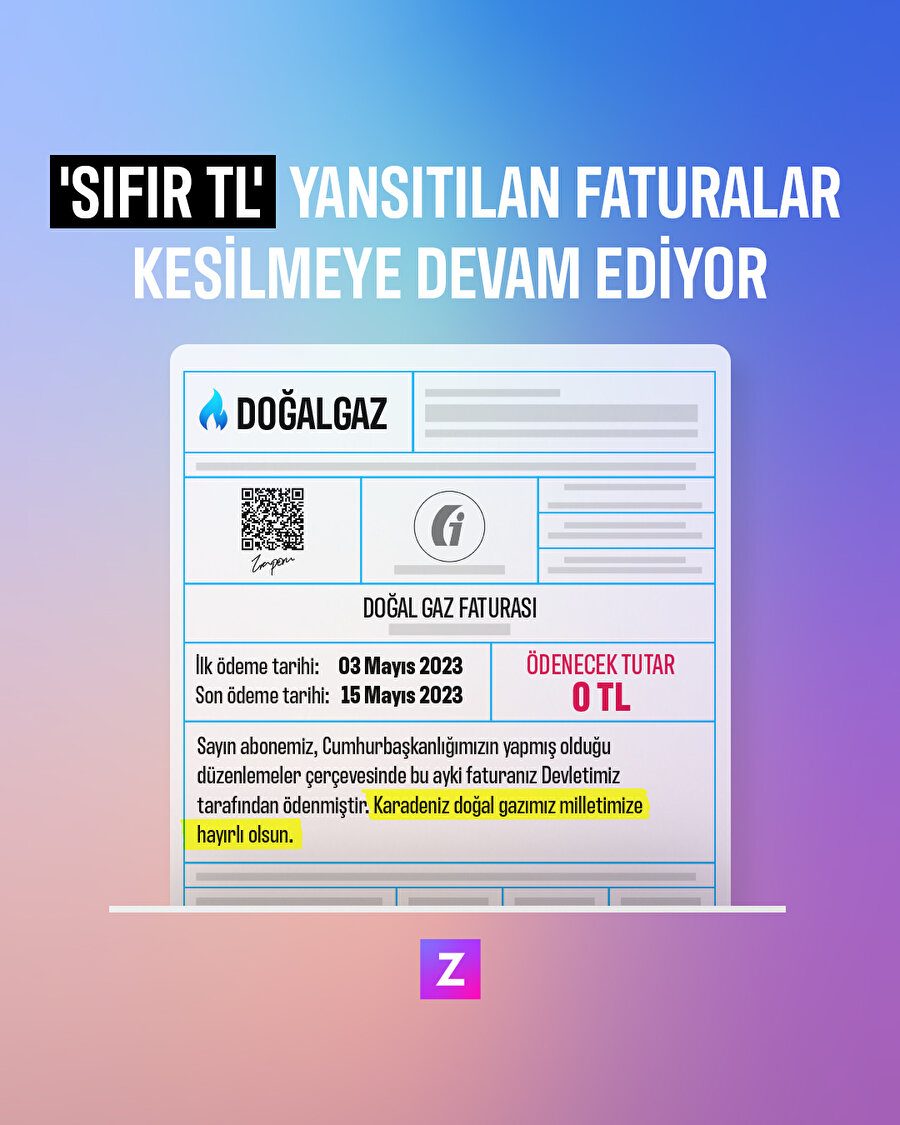'SIFIR TL' yansıtılan faturalar kesilmeye devam ediyor