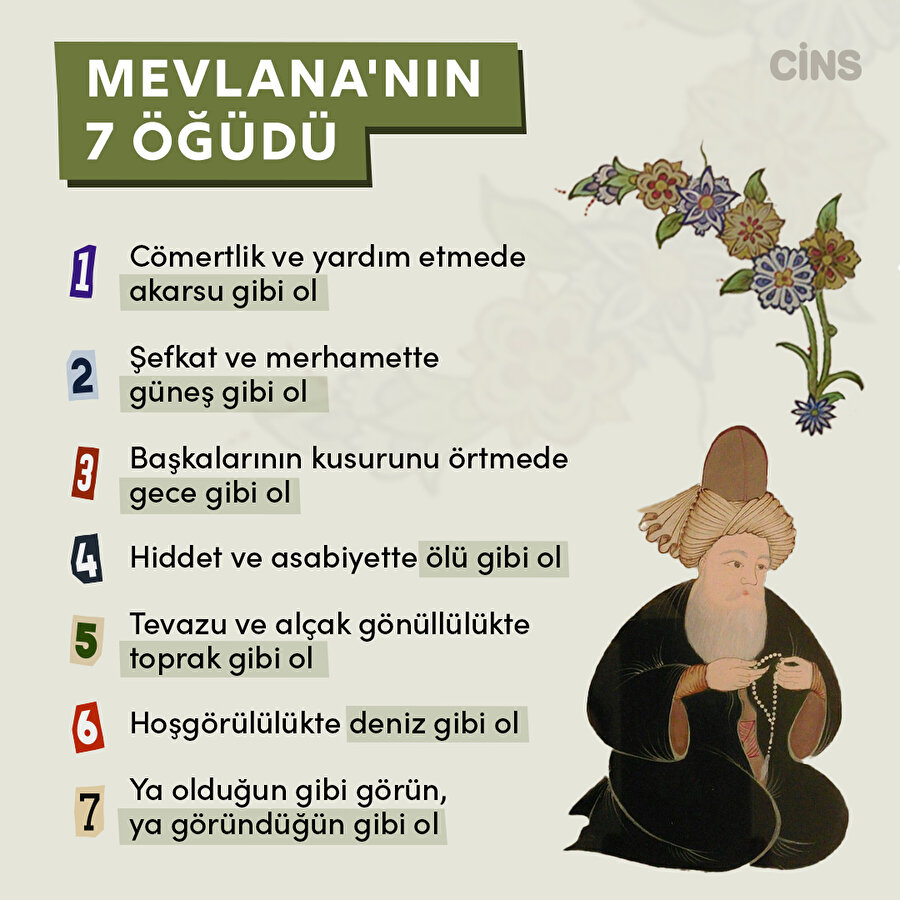 Mevlana'dan 7 öğüt