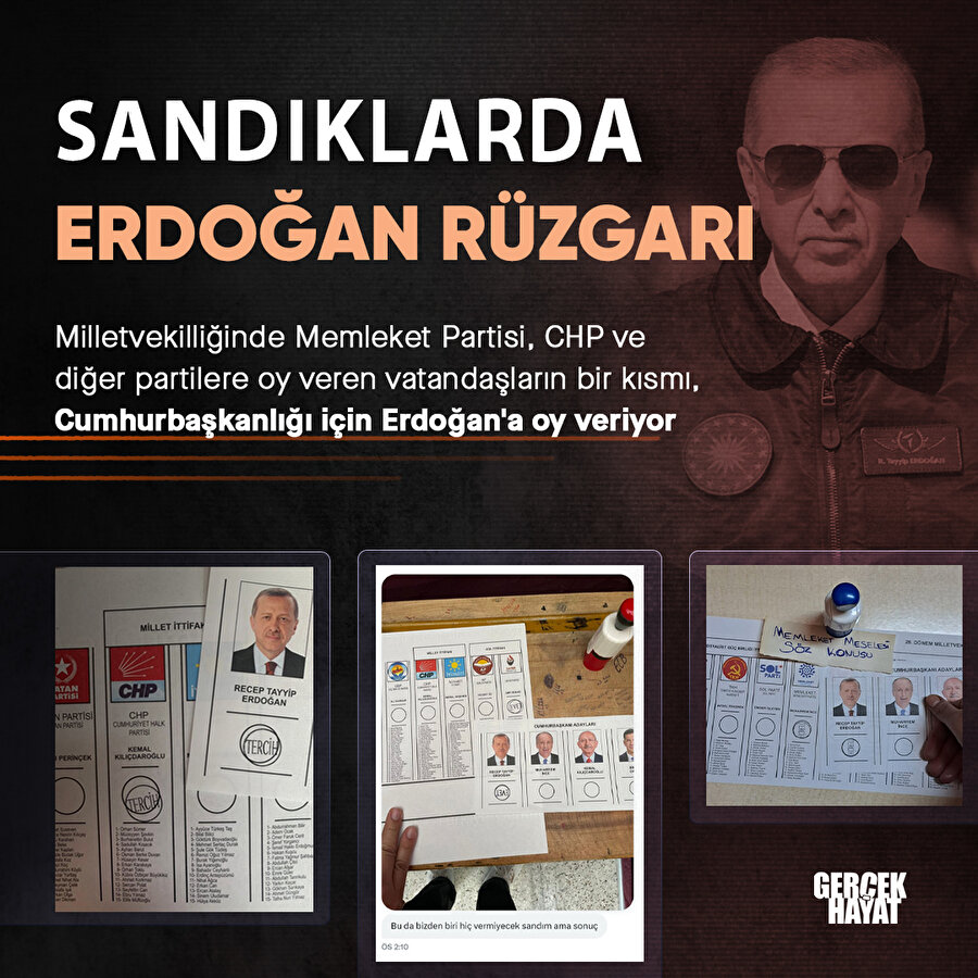 Muhalif partililer de Erdoğan'a oy veriyor