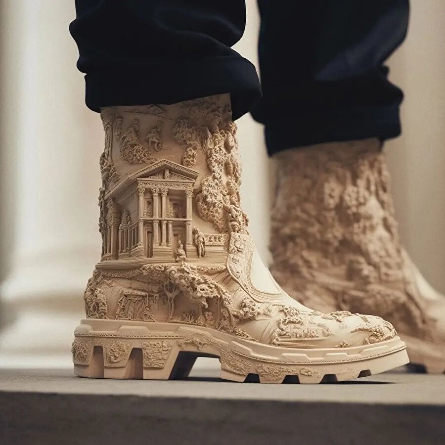 Yapay zekayla tasarlanan avangart ayakkabılar!