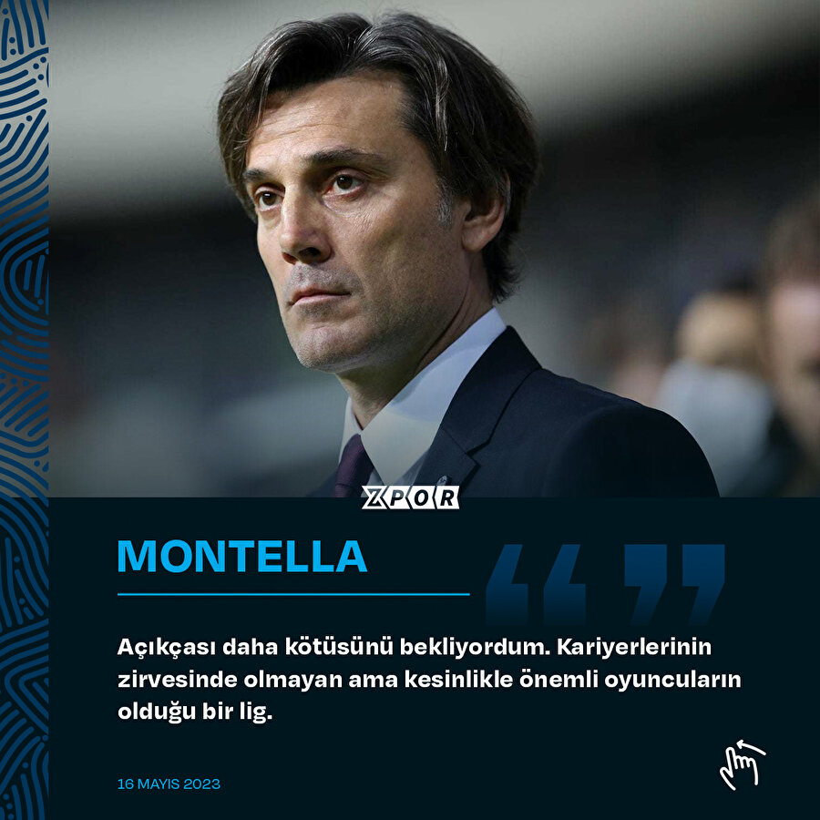 Montella: "Beklediğim kadar kötü değil."
