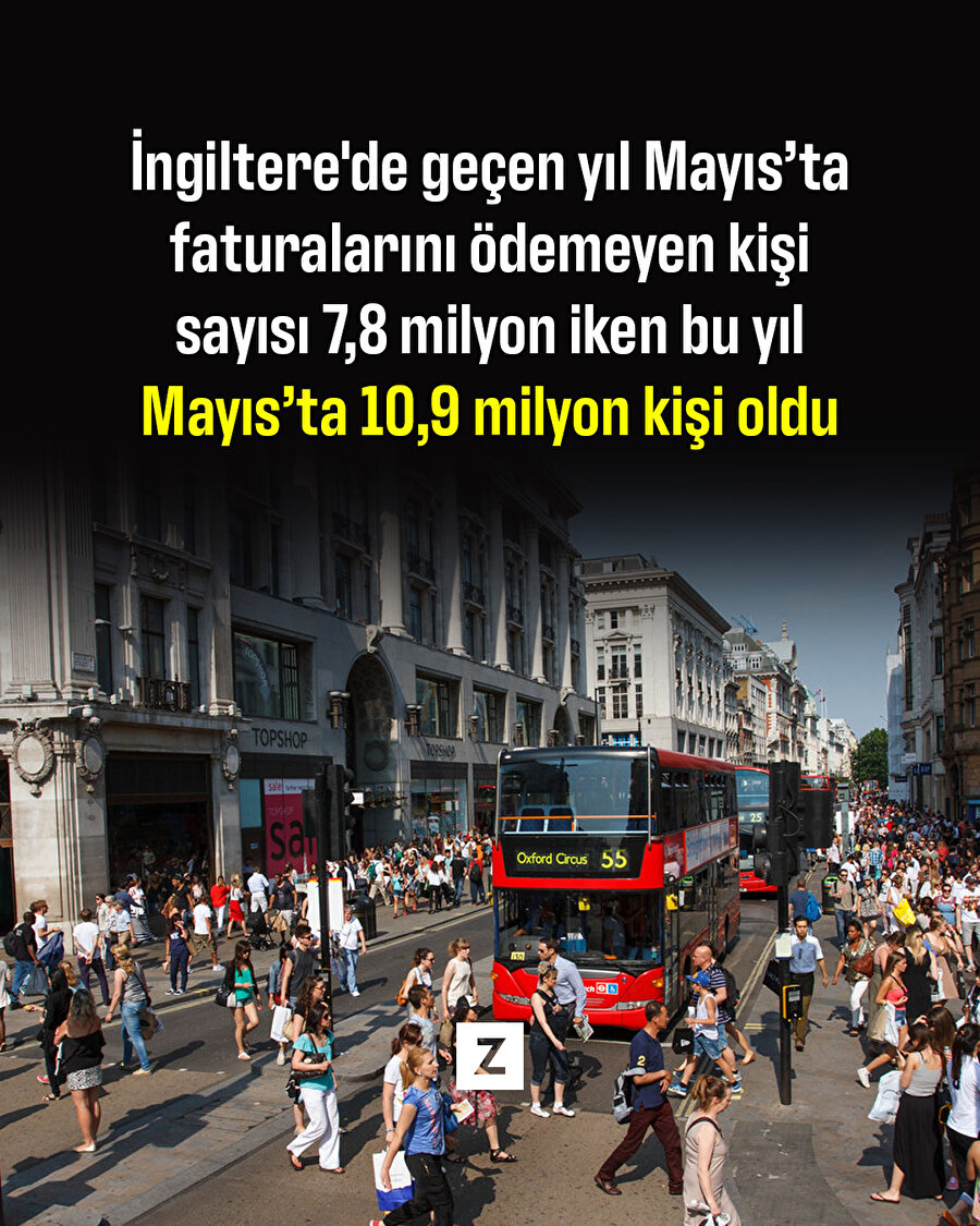 İngiltere’de yaklaşık 11 milyon kişi faturalarını ödemekte zorlanıyor