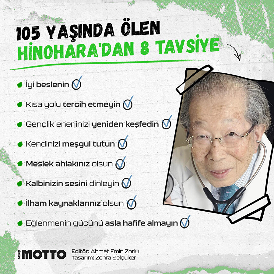 105 yaşında ölen Japon doktordan 8 tavsiye