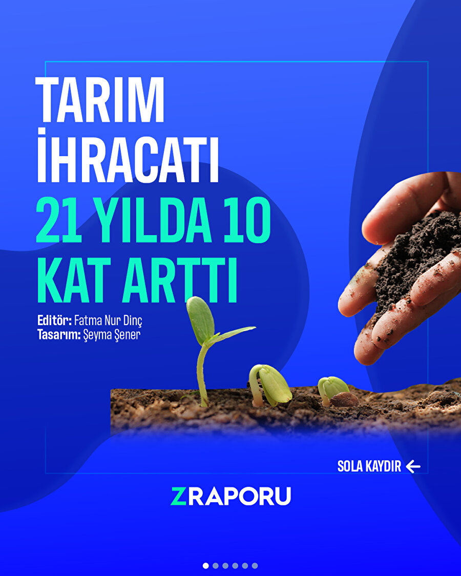 Tarım ihracatı 21 yılda 10 kat arttı