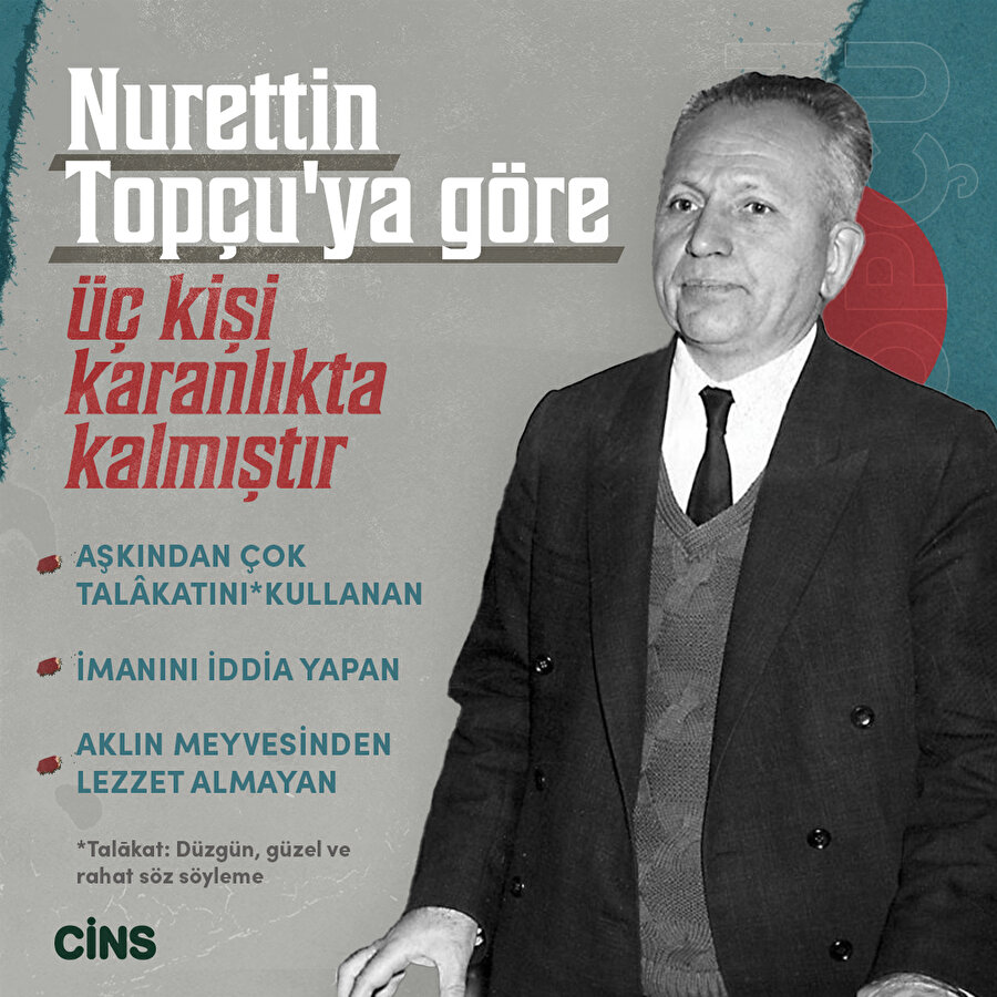 Nurettin Topçu'ya göre karanlıkta kalanlar 