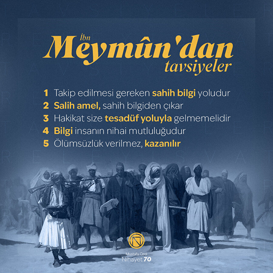 İbn Meymûn'dan tavsiyeler