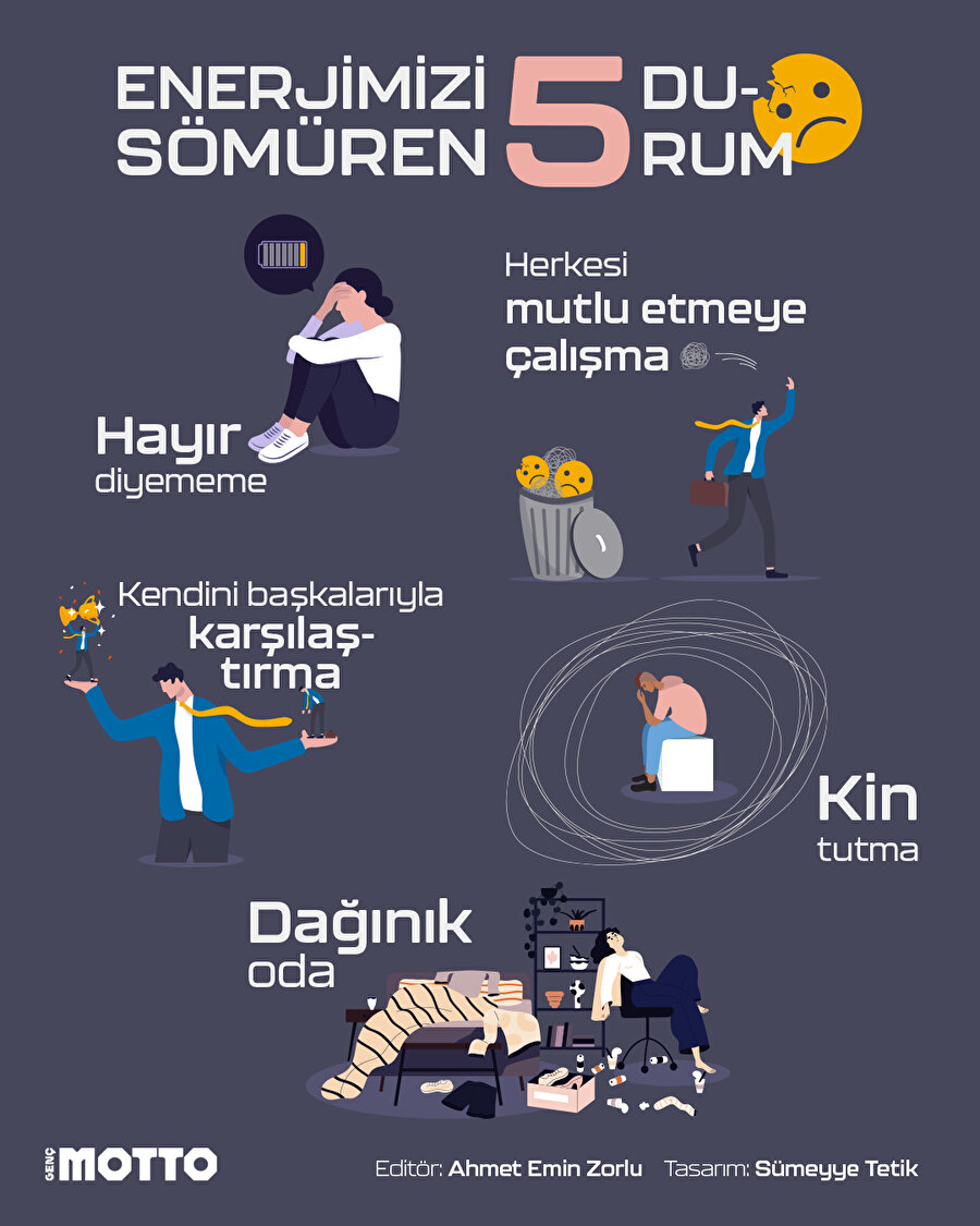 Enerjimizi sömüren 5 durum