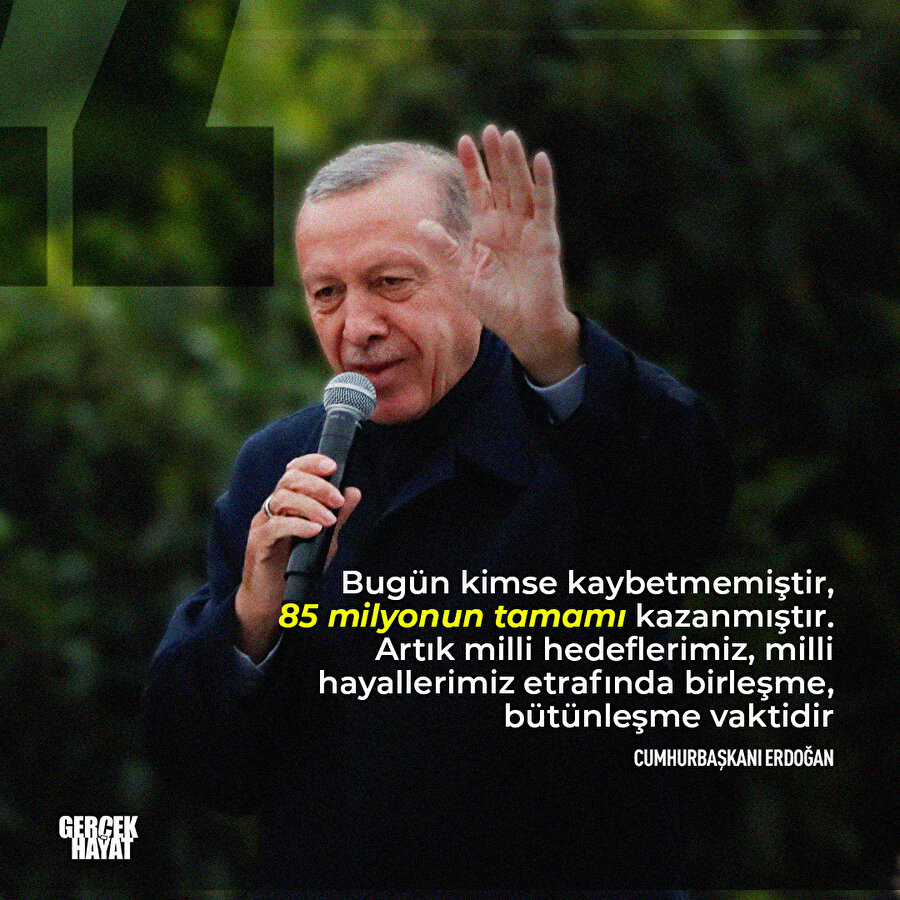 Cumhurbaşkanı Erdoğan, Ankara'da balkon konuşması yaptı
