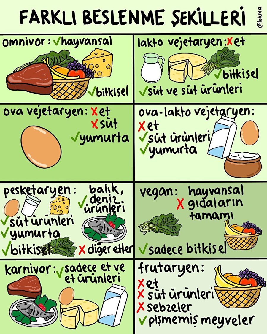 Farklı beslenme şekilleri