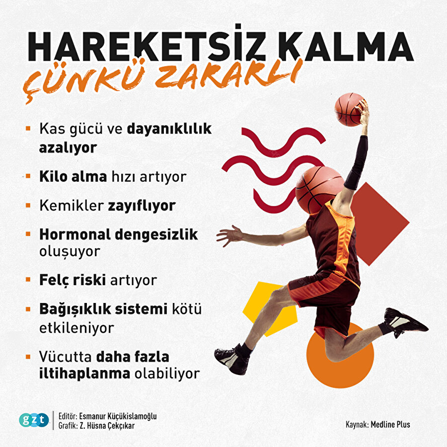 Hareketsiz kalmanın zararları ❌