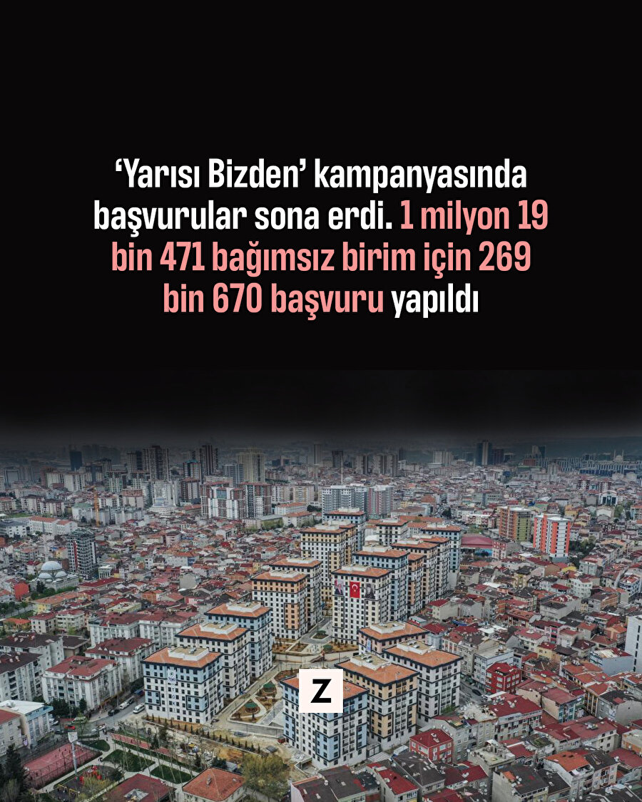 'Yarısı Bizden' kampanyasına başvurular sona erdi