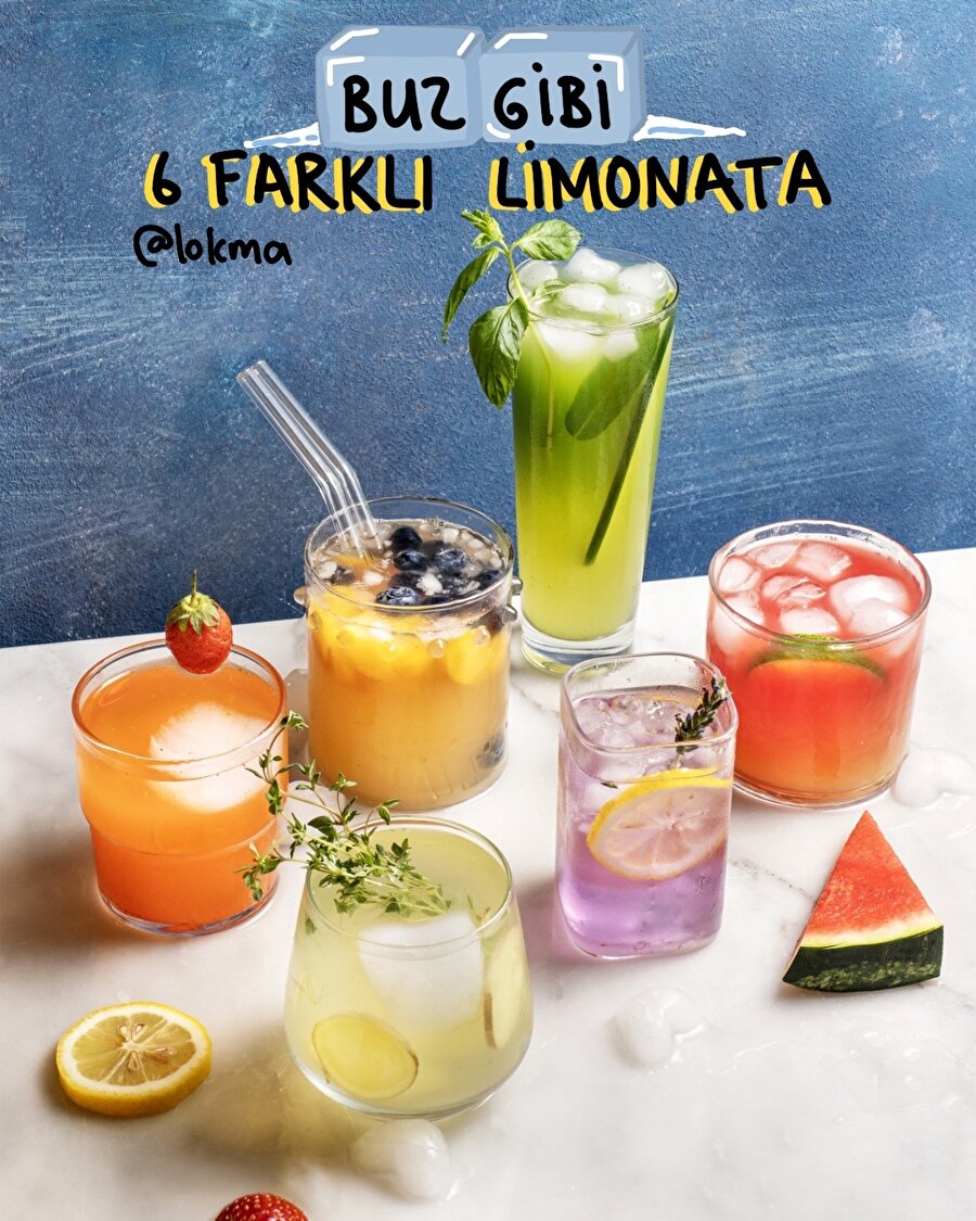 Buz gibi 6 farklı limonata