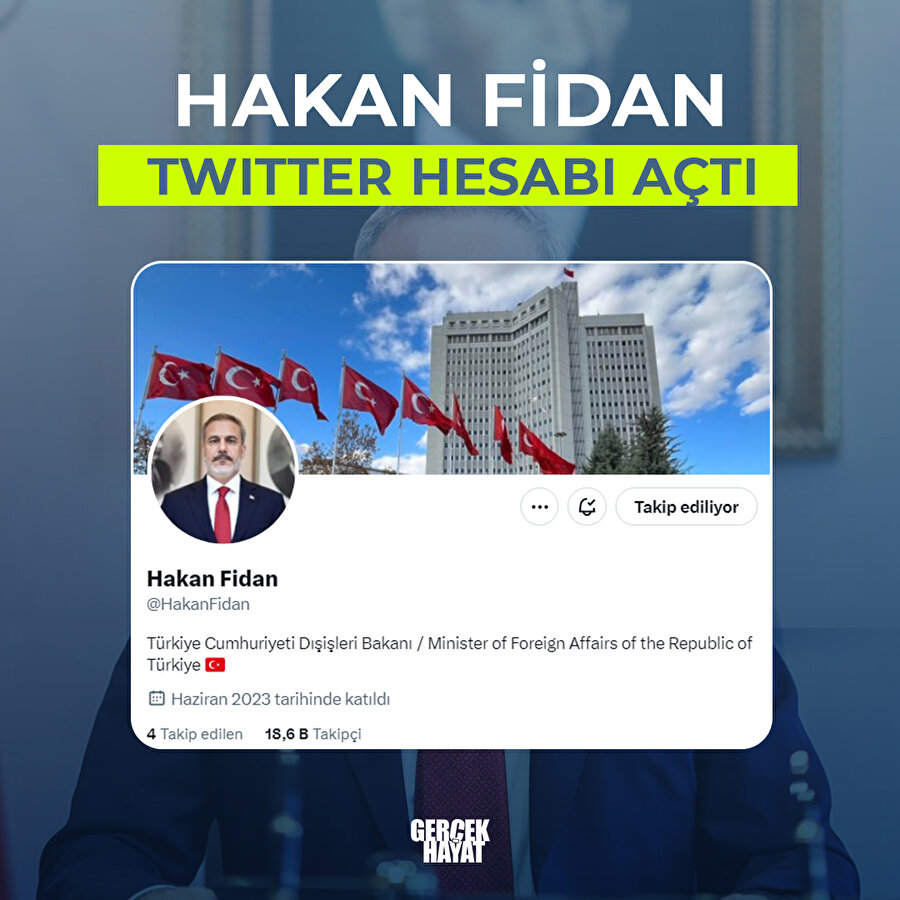 Hakan Fidan Twitter hesabı açtı