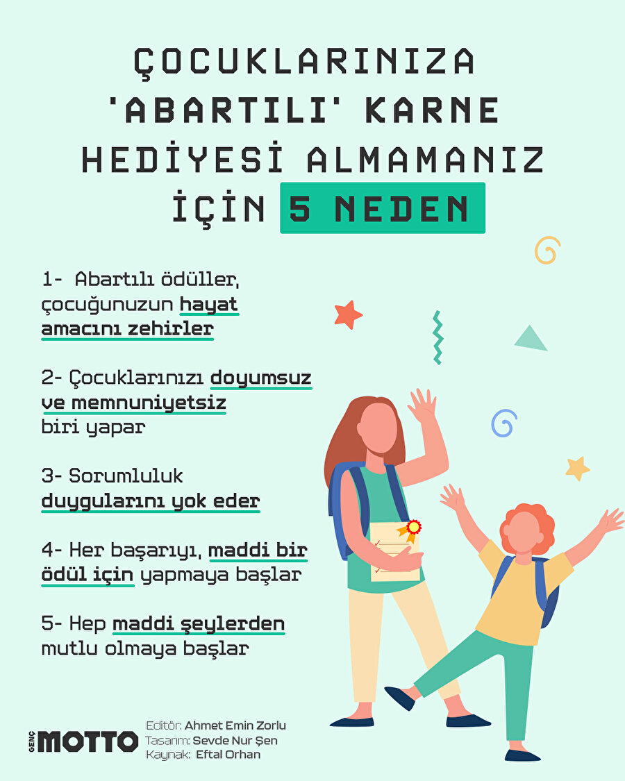 Çocuklarınıza neden abartılı karne hediyesi almamalısınız