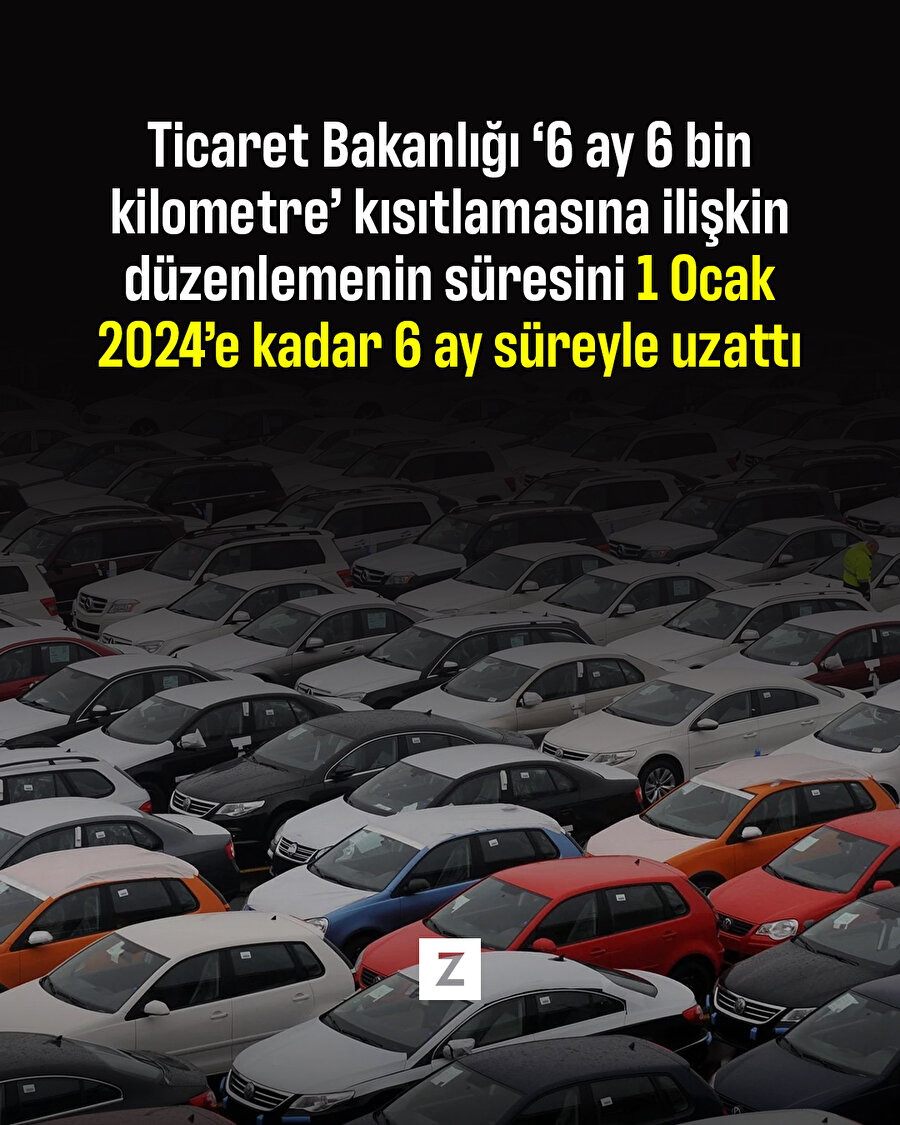 Otomotiv sektöründe '6 ay, 6 bin kilometre' kısıtlaması 2024'e kadar uzatıldı