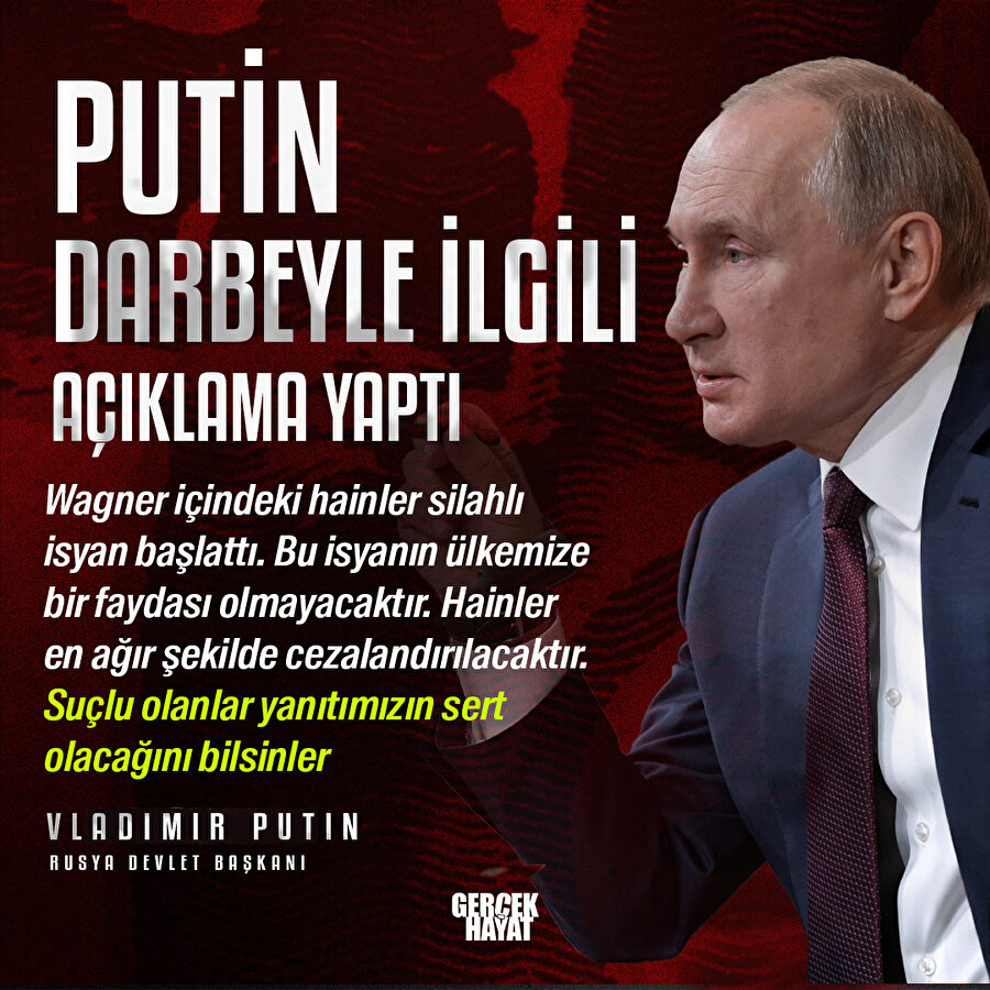 Putin'den darbeye ilişkin ilk açıklama
